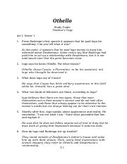 othello act 1 study guide